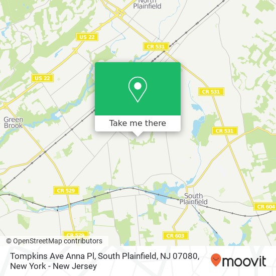 Tompkins Ave Anna Pl, South Plainfield, NJ 07080 map