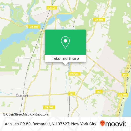 Mapa de Achilles CR-80, Demarest, NJ 07627