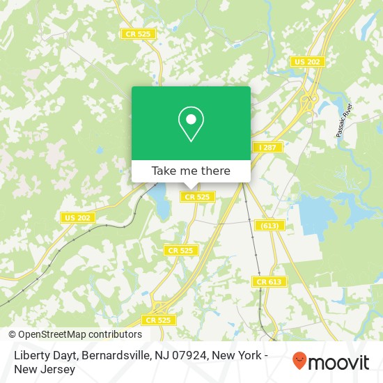 Mapa de Liberty Dayt, Bernardsville, NJ 07924