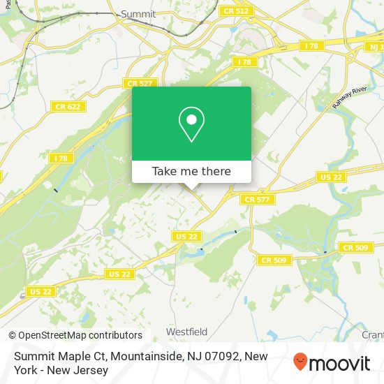 Summit Maple Ct, Mountainside, NJ 07092 map