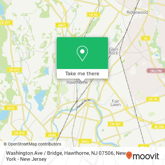 Washington Ave / Bridge, Hawthorne, NJ 07506 map