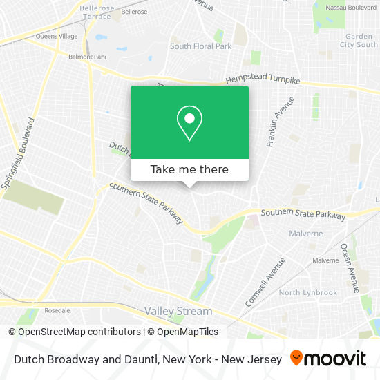 Dutch Broadway and Dauntl map