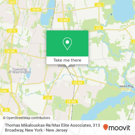 Mapa de Thomas Mikalouskas-Re / Max Elite Associates, 313 Broadway