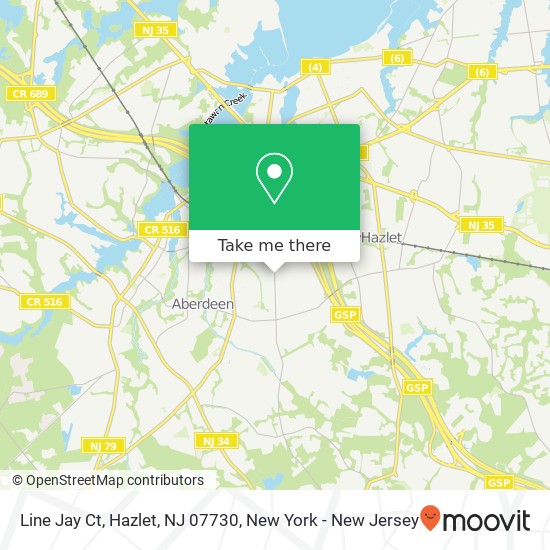 Line Jay Ct, Hazlet, NJ 07730 map