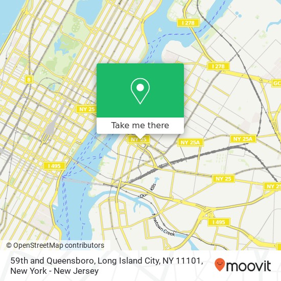 Mapa de 59th and Queensboro, Long Island City, NY 11101