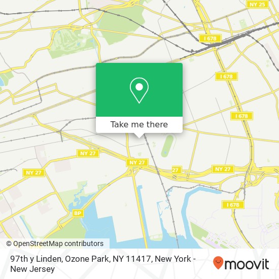 Mapa de 97th y Linden, Ozone Park, NY 11417