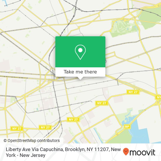 Mapa de Liberty Ave Via Capuchina, Brooklyn, NY 11207