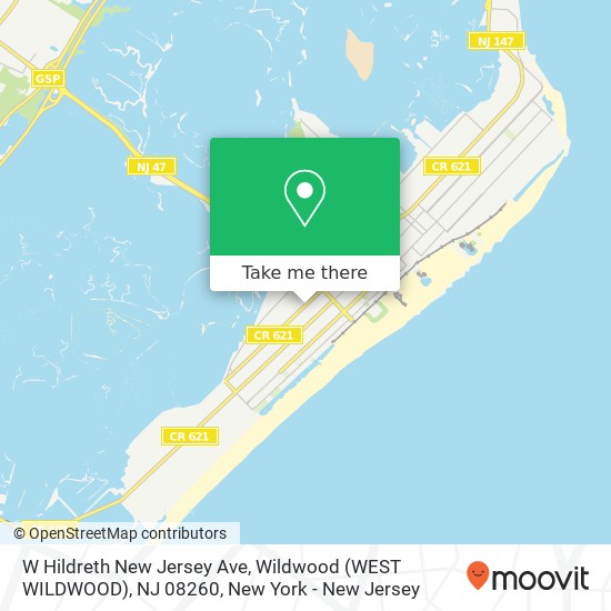 W Hildreth New Jersey Ave, Wildwood (WEST WILDWOOD), NJ 08260 map