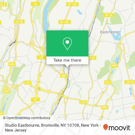 Mapa de Studio Eastbourne, Bronxville, NY 10708