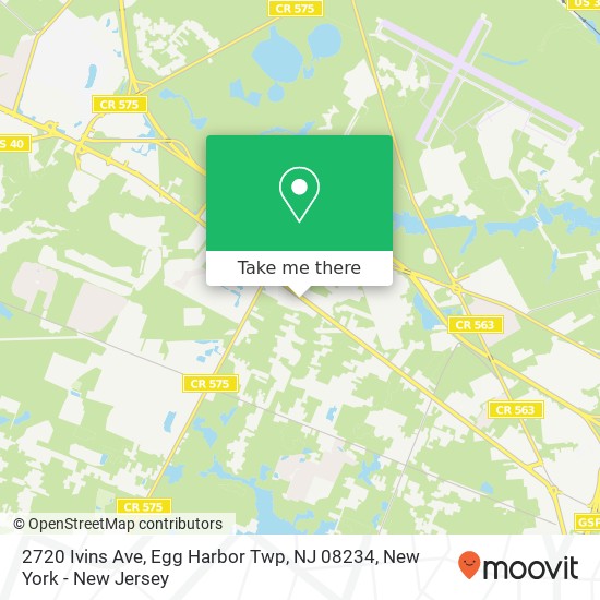 Mapa de 2720 Ivins Ave, Egg Harbor Twp, NJ 08234