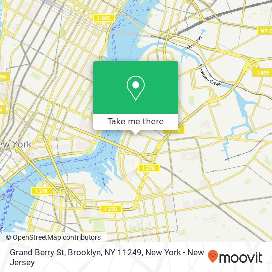Mapa de Grand Berry St, Brooklyn, NY 11249
