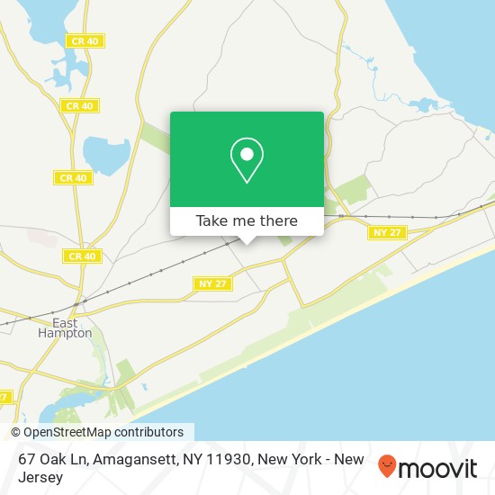67 Oak Ln, Amagansett, NY 11930 map