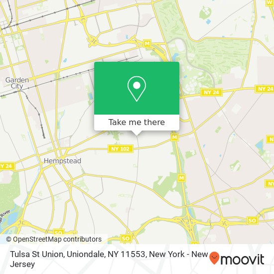 Tulsa St Union, Uniondale, NY 11553 map