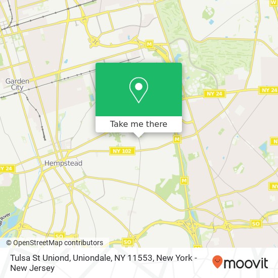 Mapa de Tulsa St Uniond, Uniondale, NY 11553