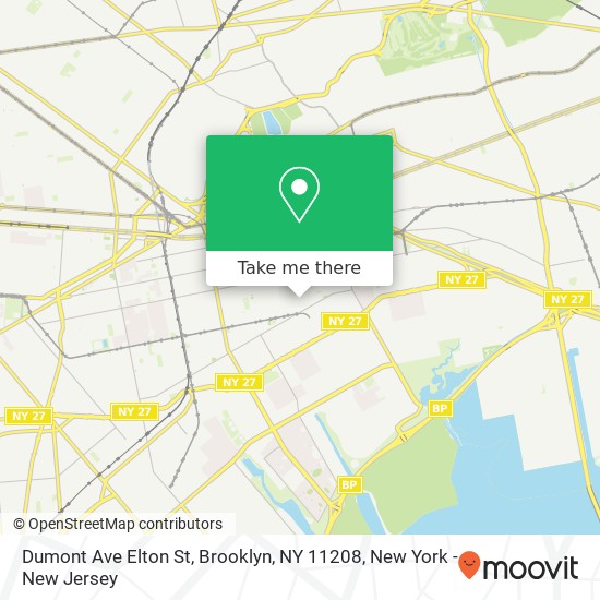 Dumont Ave Elton St, Brooklyn, NY 11208 map