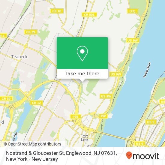 Mapa de Nostrand & Gloucester St, Englewood, NJ 07631