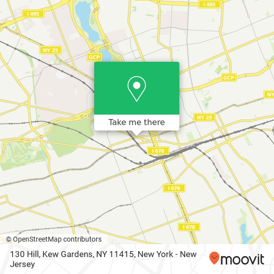 Mapa de 130 Hill, Kew Gardens, NY 11415