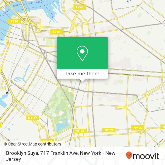 Mapa de Brooklyn Suya, 717 Franklin Ave