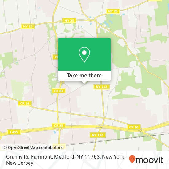 Mapa de Granny Rd Fairmont, Medford, NY 11763