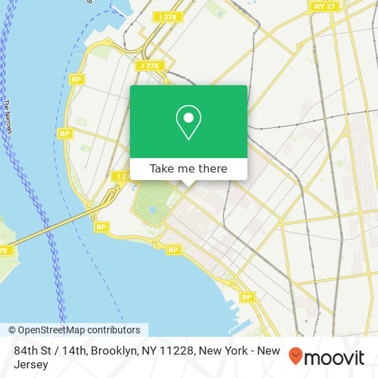 Mapa de 84th St / 14th, Brooklyn, NY 11228