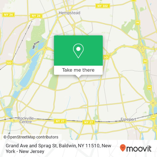 Grand Ave and Sprag St, Baldwin, NY 11510 map