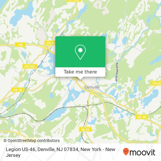 Mapa de Legion US-46, Denville, NJ 07834