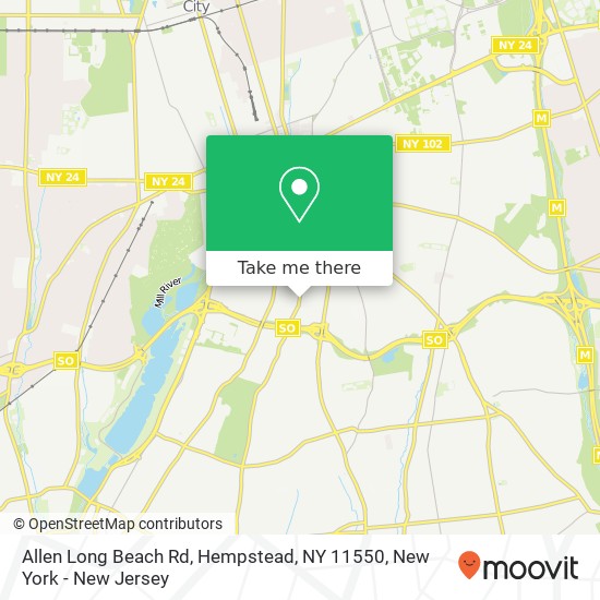 Mapa de Allen Long Beach Rd, Hempstead, NY 11550