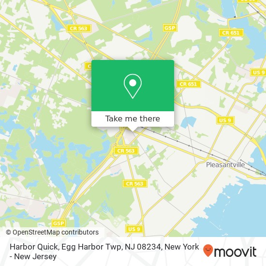 Mapa de Harbor Quick, Egg Harbor Twp, NJ 08234