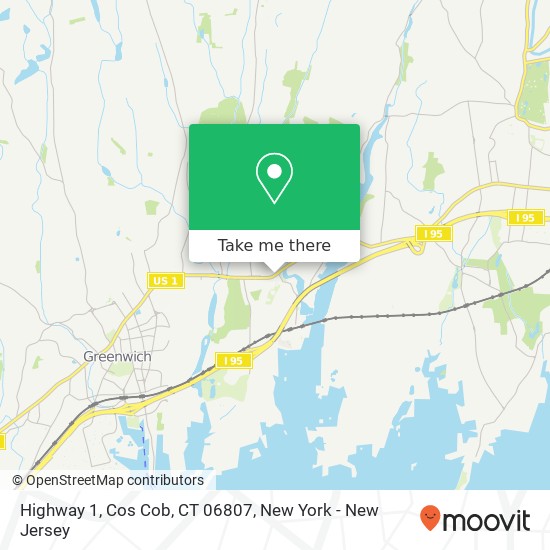 Mapa de Highway 1, Cos Cob, CT 06807