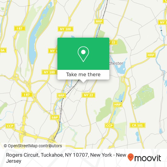 Mapa de Rogers Circuit, Tuckahoe, NY 10707