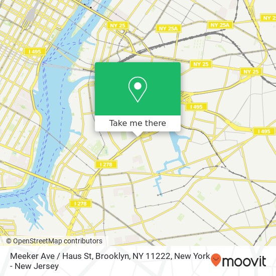 Meeker Ave / Haus St, Brooklyn, NY 11222 map