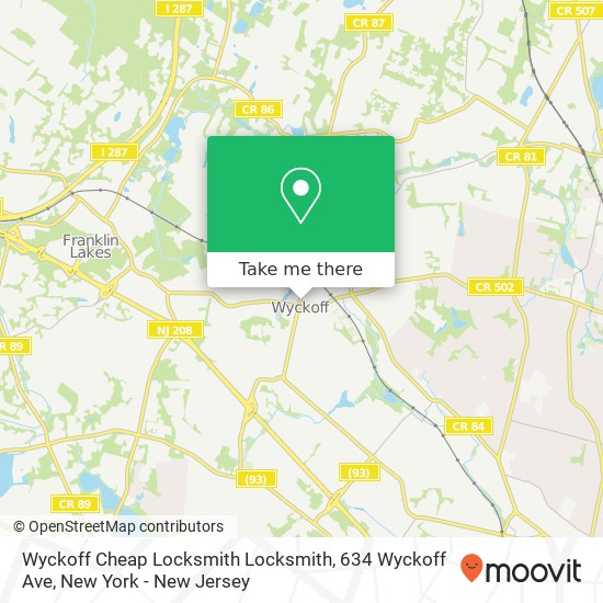 Mapa de Wyckoff Cheap Locksmith Locksmith, 634 Wyckoff Ave