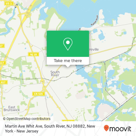 Martin Ave Whit Ave, South River, NJ 08882 map