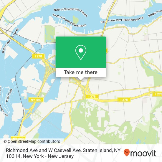 Mapa de Richmond Ave and W Caswell Ave, Staten Island, NY 10314