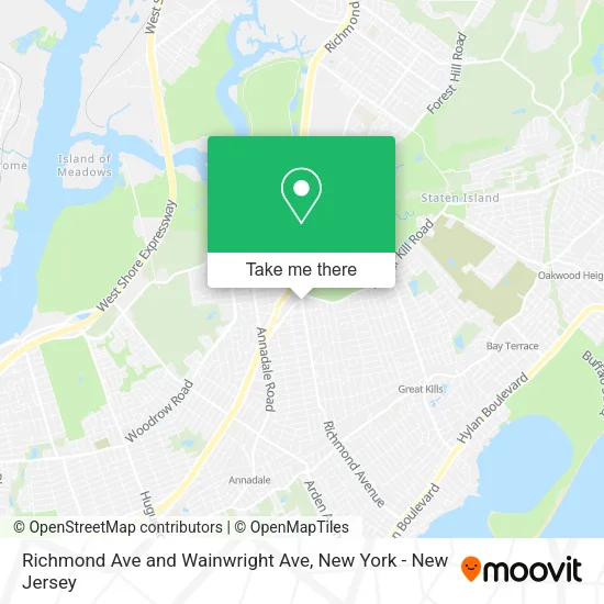 Richmond Ave and Wainwright Ave map