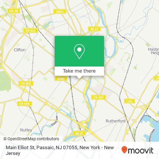 Mapa de Main Elliot St, Passaic, NJ 07055