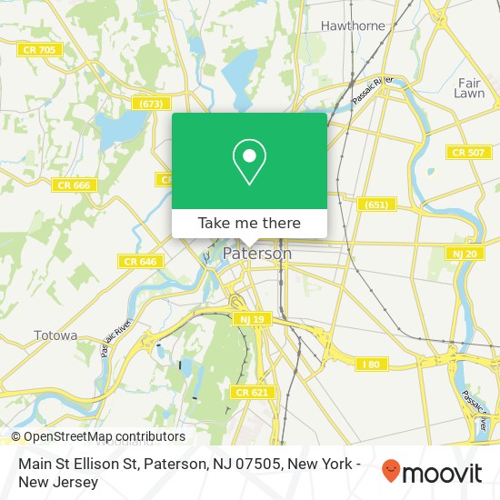 Mapa de Main St Ellison St, Paterson, NJ 07505