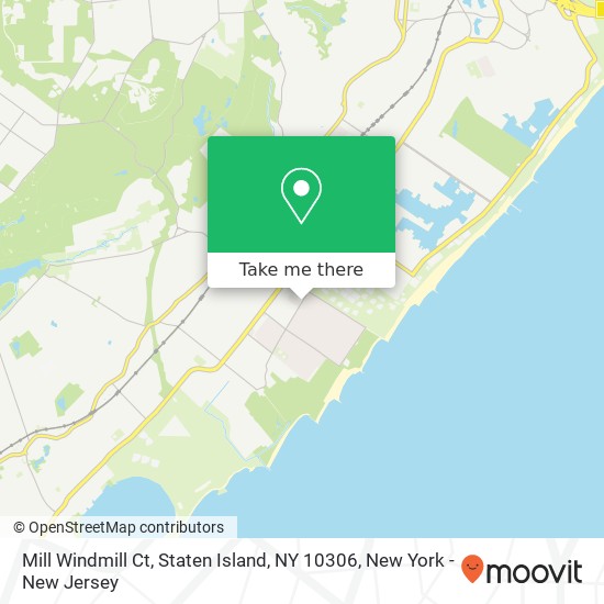 Mapa de Mill Windmill Ct, Staten Island, NY 10306