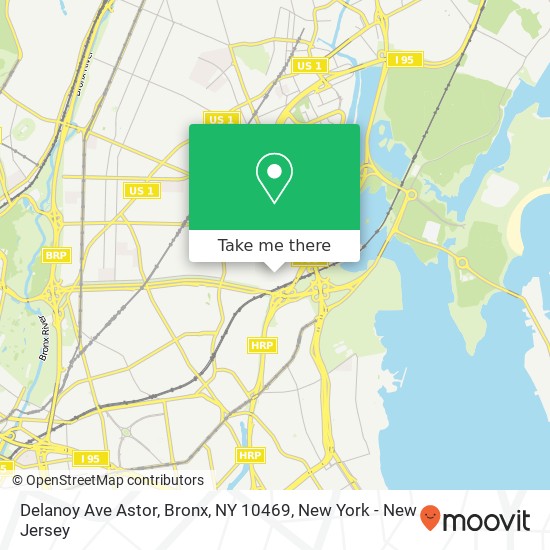 Delanoy Ave Astor, Bronx, NY 10469 map