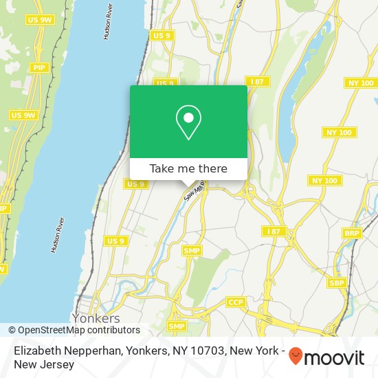 Mapa de Elizabeth Nepperhan, Yonkers, NY 10703