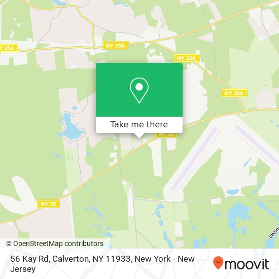 Mapa de 56 Kay Rd, Calverton, NY 11933