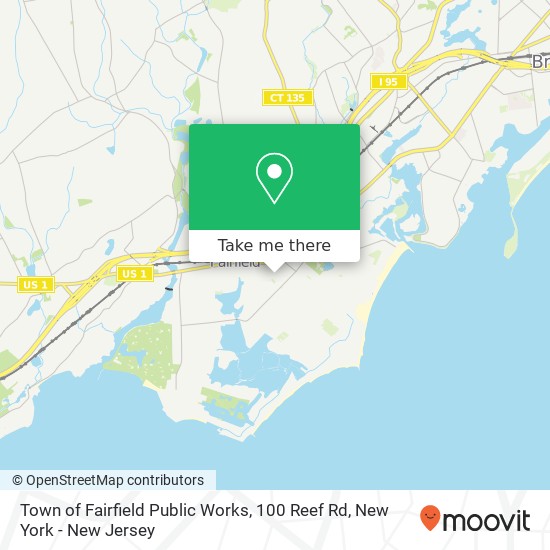Mapa de Town of Fairfield Public Works, 100 Reef Rd