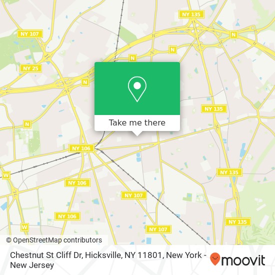 Mapa de Chestnut St Cliff Dr, Hicksville, NY 11801