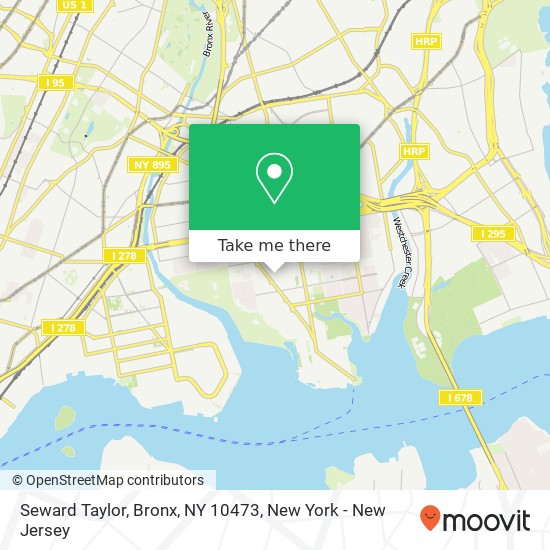 Mapa de Seward Taylor, Bronx, NY 10473