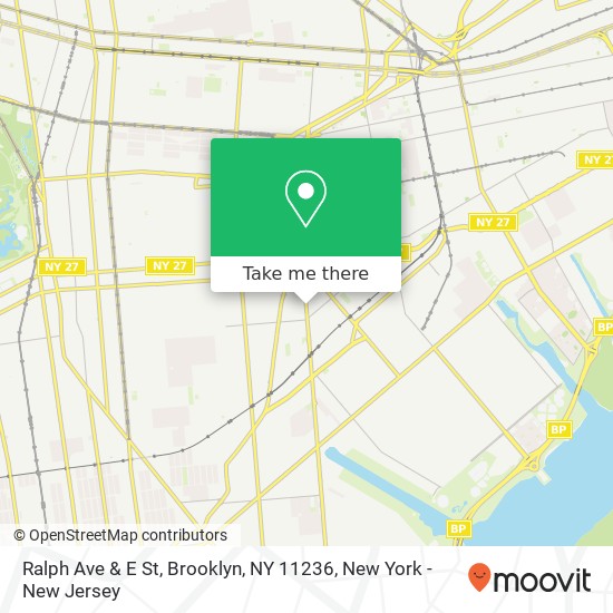 Mapa de Ralph Ave & E St, Brooklyn, NY 11236