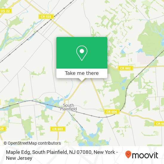 Mapa de Maple Edg, South Plainfield, NJ 07080