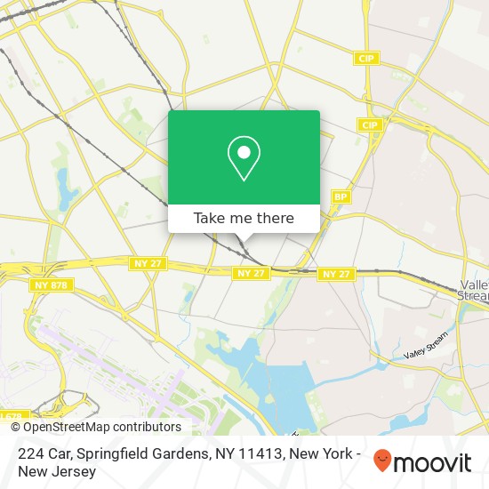 Mapa de 224 Car, Springfield Gardens, NY 11413