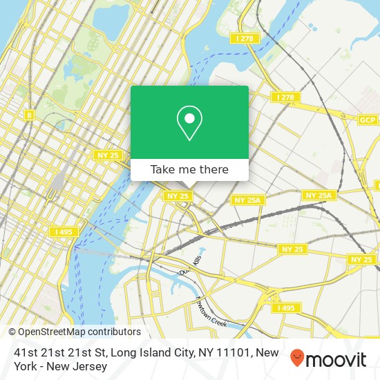 Mapa de 41st 21st 21st St, Long Island City, NY 11101