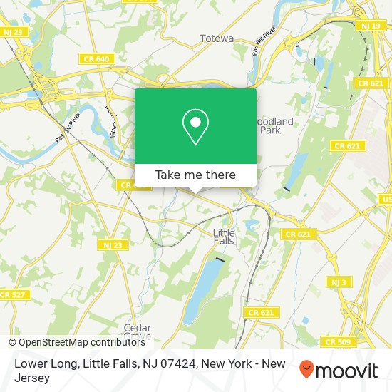 Mapa de Lower Long, Little Falls, NJ 07424