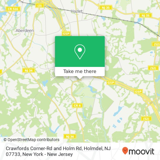 Crawfords Corner-Rd and Holm Rd, Holmdel, NJ 07733 map